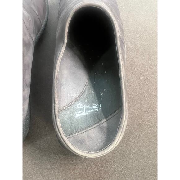 Dansko Glenna Brown Nubuck "Distressed Look" Clogs Women's Size EU 38 US 7.5-8 - Picture 4 of 9